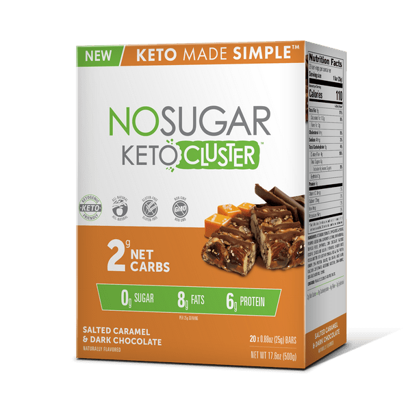 No Sugar Keto Cluster, Salted Caramel & Dark Chocolate, 20 Count