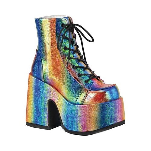Demonia - Women's Demonia Camel 203 Platform Ankle Boot - Walmart.com - Walmart.com