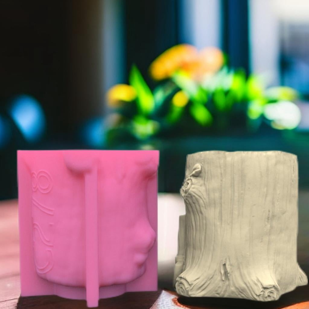 Osdhezcn Hedgehog Gypsum Flower Pot Silicone Resin Mold Epoxy Resin Casting Mold Succulent Vase Cement Mold Candle Holder Mold