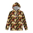 thumbnail image 3 of Sudadera con capucha con estampado 3D de hojas y flores de loto para hombre y mujer, sudadera con capucha floral de primavera y otoño, sudaderas de manga larga, camisetas informales, 3 of 5