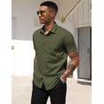 thumbnail image 3 of COOFANDY Dress Shirts for Men Summer Short Sleeve Light Weight Collared Formal Business Meeting Shirts with Pocket, 3 of 4