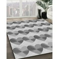 thumbnail image 3 of Ahgly Company Machine Washable Indoor Round Transitional Platinum Gray Area Rugs, 3' Round, 3 of 7