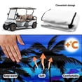 thumbnail image 5 of Yuyamidu Colorful Sunset Golf Cart Seat Covers with 4 Front Pockets Coconut Tree Golf Cart Seat Towel Blanket for 2-Person Heavy Duty Comfortable Club Car Golf Cart Accessories, 5 of 7