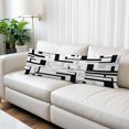 thumbnail image 2 of Modern Geometric Black Body Pillow Cover 20 x 60 Inch Decorative Pillow Cover Abstract Minimalist Artwork Lines Lumbar Pillowcase Seasonal Rectangle Cushion Case for Couch Sofa Bed Living Room, 2 of 9