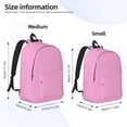 thumbnail image 2 of Bingfone Pink Print Canvas College Laptop Backpack, Large Capacity Lightweight College Bookbag Casual Daypack, 2 of 5