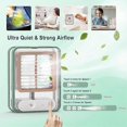 thumbnail image 3 of Small Desk Fan with Mist Spray,LED Night Light,Electric Battery Operated Water Misting Fan,USB Rechargeable Portable Quiet Mini Desktop Table Cooling, 3 of 5