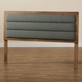 thumbnail image 5 of Baxton Studio Dexter Modern and Contemporary Dark Grey Fabric Upholstered and Walnut Brown Finished Wood King Size Headboard, 5 of 9