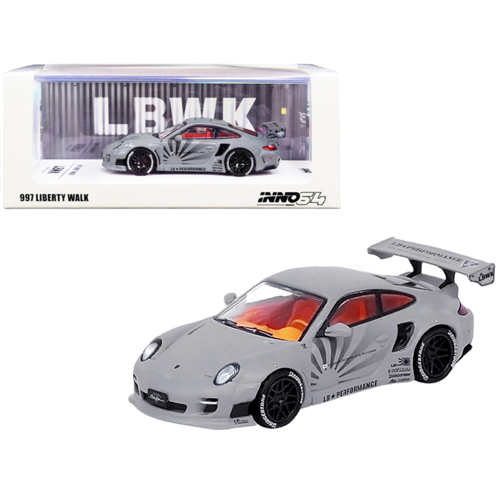 Inno Models 997 LBWK Liberty Walk Matt Gray con gráficos 1/64