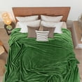 thumbnail image 3 of Fleece Blanket Soft Lightweight Microfiber Plush Flannel Throw Blankets for Couch Sofa Bed, Green King, 3 of 7