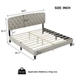 BTMWAY King Platform Bed Frame, Modern Upholstered Platform Bed with ...