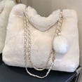 thumbnail image 1 of Bolso cruzado mullido para mujer, bolso de felpa de piel sintética, bolso de viaje de moda para mujer, 1 of 8