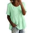 thumbnail image 2 of Womens Summer Tops Oversized Peplum Solid Loose Casual Blouse Cute Summer Tops, 2 of 4