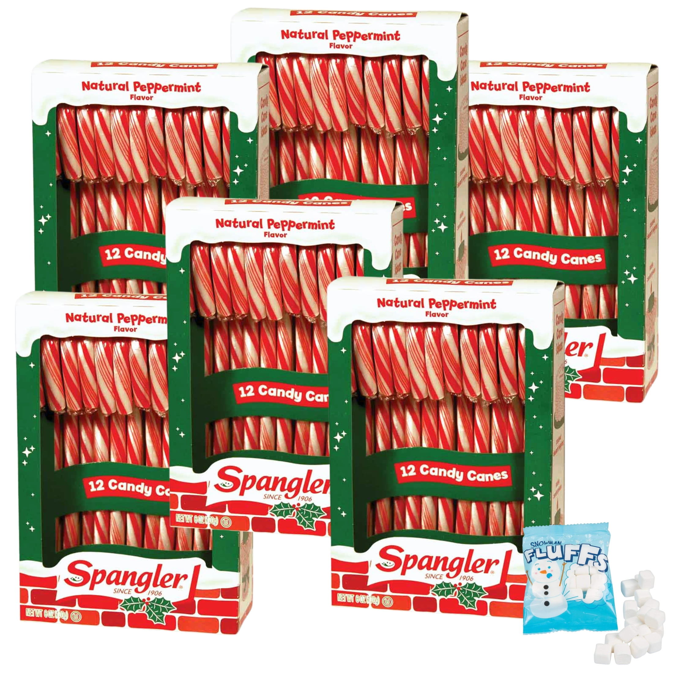 Classic Red and White Peppermint Candy Canes 12Ct Box, Gluten Free