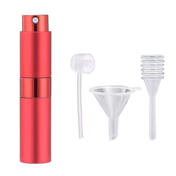 Mini botella de perfume Pulverizador de atomizador de aluminio 8ml 8 colores Compacto duradero recargable