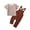 Brown, variant on CARETOO Baby Boy Clothes 2Pcs Toddler Striped Short Sleeve T-Shirt Overalls Set 6M-3T Casual Outfits