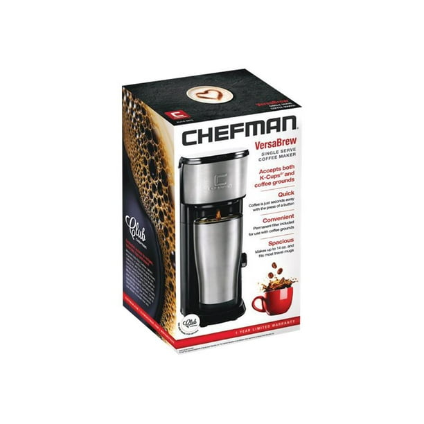 Chefman Coffee Maker K Cup InstaBrew Brewer Free Filter Included