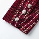 thumbnail image 4 of Pntutb, ropa de negocios para mujer, traje de manga larga estampado con cuello, cárdigan adelgazante, traje de doble botonadura, abrigo, tops, chaqueta, liquidación Pntutb Pntutb-1987, 4 of 6