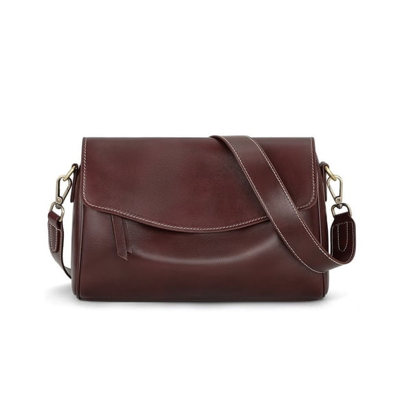 Cowhide Leather Women Crossbody Bag, Shoulder Bag, Messenger Bag, Smooth Texture