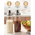thumbnail image 3 of NiHome 2-Pack 10 oz Glass Spice Shaker Set with Stainless Steel Lid, Wide Mouth Cheese Shaker for Parmesan, Red Pepper Flakes, Pizza and Pasta Seasonings, Dishwasher Safe, 3 of 6
