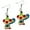 Pogo, variant on - Clown Earrings for Women - Funny Earrings - Colorful Resin Earrings (Ronald)