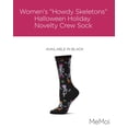 thumbnail image 2 of MeMoi Women's "Howdy Skeletons" Halloween Holiday Novelty Crew Sock - Womens - Female, 9-11, Black, 2 of 7