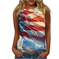 thumbnail image 2 of HaoXianJian Womens 2025 Flag Patriotics Tank Tops for Women 4th of July Shirt USA Flag Graphic Tank Tops Summer Tees Crew Neck Sleeveless Shirts Coloful Printed Vests, 2 of 5
