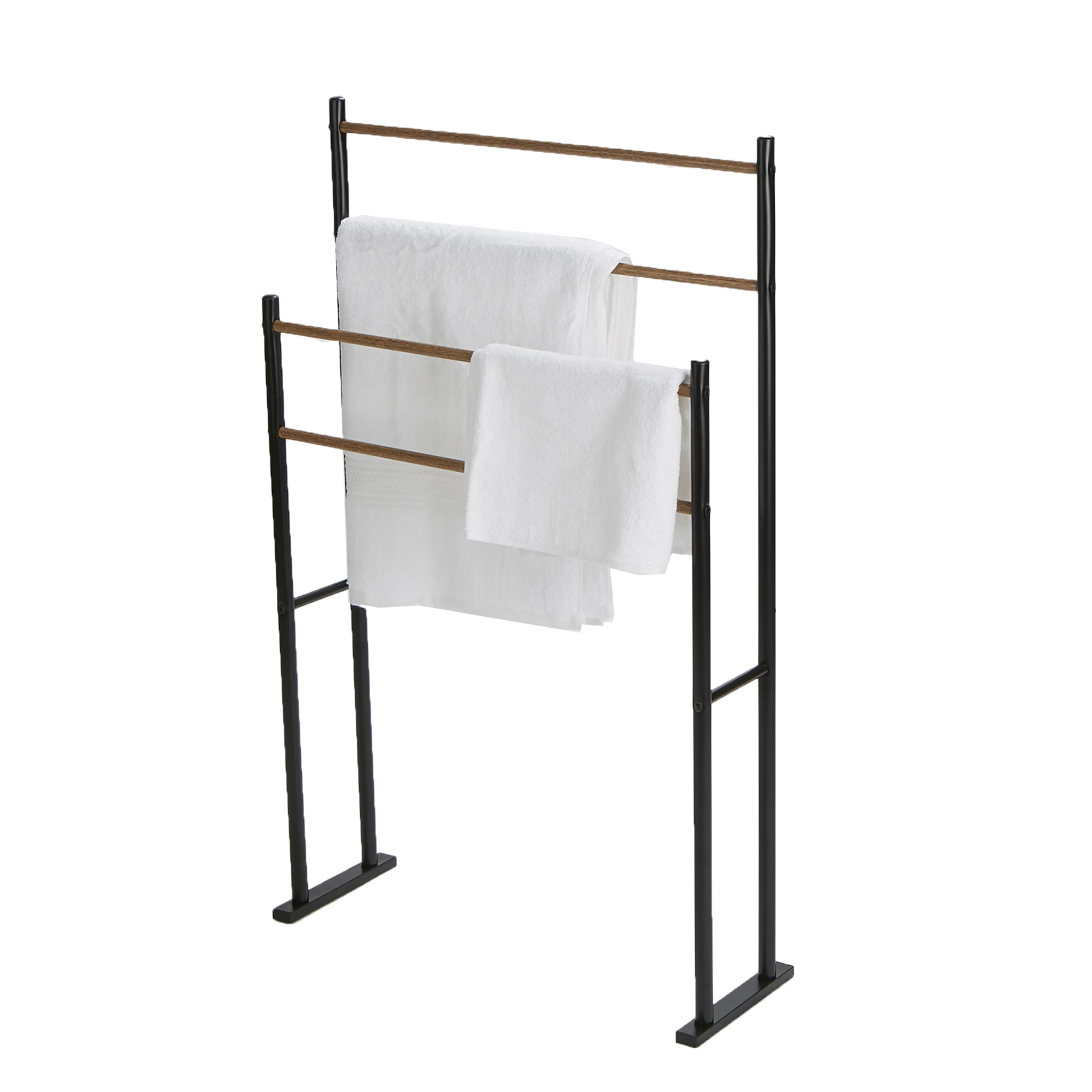 Mind Reader 4 Bar/2-Tier 22' Towel Rack, Black