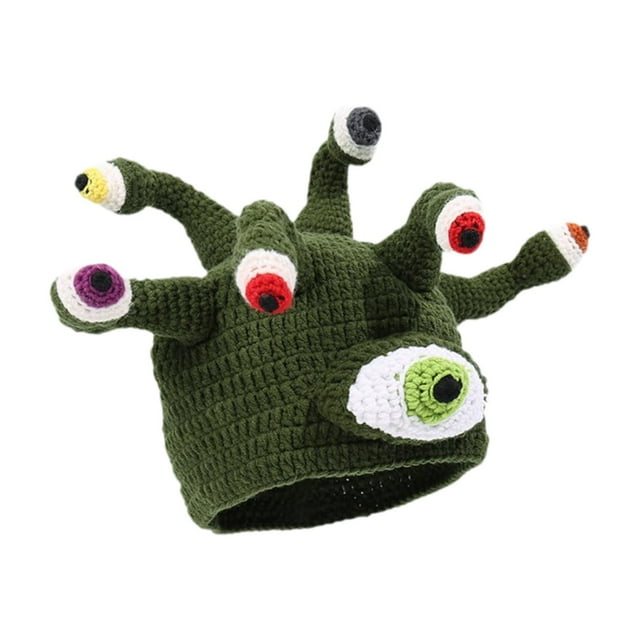 Gorro de pulpo de dibujos animados, gorro de punto, gorro novedoso de Halloween, gorro de monstruo para actuaciones en el escenario, decoraciones de