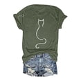 thumbnail image 3 of YLHFASHION Hauts pour Femmes Mode Manches 3/4 Col Rond Chemises Décontractées Tendance Blouses Imprimées Plissées devant t-Shirts 50 % de Rabais Liquidation T-shirt à Manches Courtes pour Femmes, 3 of 5