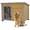 Golden Black + Solid Wood-1, variant on Holaki Extra Large Dog House Outdoor Weatherproof Wooden Dog Kennel Dog Houses for Large Dogs Outside Indoor Dog House Doghouse for Winter with Raised Feet,Natural
