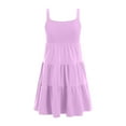 thumbnail image 6 of Gibobby Girls Floral Dress Boho Ruffle Sleeve Pleated Casual Swing Dresses with Pockets for Kids(Purple,6-7 Years), 6 of 6