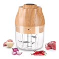 thumbnail image 1 of Mini picadora eléctrica procesador de alimentos CHAO con prensa de ajos 250 ml 3 cuchillas afiladas, 1 of 5