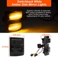 thumbnail image 4 of Kenally Paquete de 2 luces de plástico para espejo lateral automotriz, portátiles, desmontables, izquierda, derecha, impermeables, accesorios para Bombillas para automóviles Kenally VI015950-00B, 4 of 6