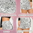 thumbnail image 6 of WHIPPY Women's Sequin Skirt Stretchy Bodycon Skirt Night Out Party Sparkly Mini Skirts, 6 of 7