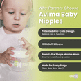 thumbnail image 3 of Avima Bottle Nipples, Anti-Colic, Wide Neck, Medium Flow, Breast Like, Silicone, 6 Pack, 3 of 7