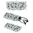 thumbnail image 5 of [3 PACK], JAVOedge Floral Collections Soft Pouch Eyeglass Storage Case w/ Microfiber Eyeglasses Cloth, Floral Design D, 5 of 6