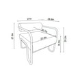 thumbnail image 6 of Living Room Sling Accent Armchair Metal Sofa Chair Balcony Leisure Chair(Gray), 6 of 6
