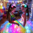 thumbnail image 3 of Disfraz de unicornio para niñas de SHINYOU, con luz LED y arcoíris, con alas, de 3 a 4 años, 3 of 8