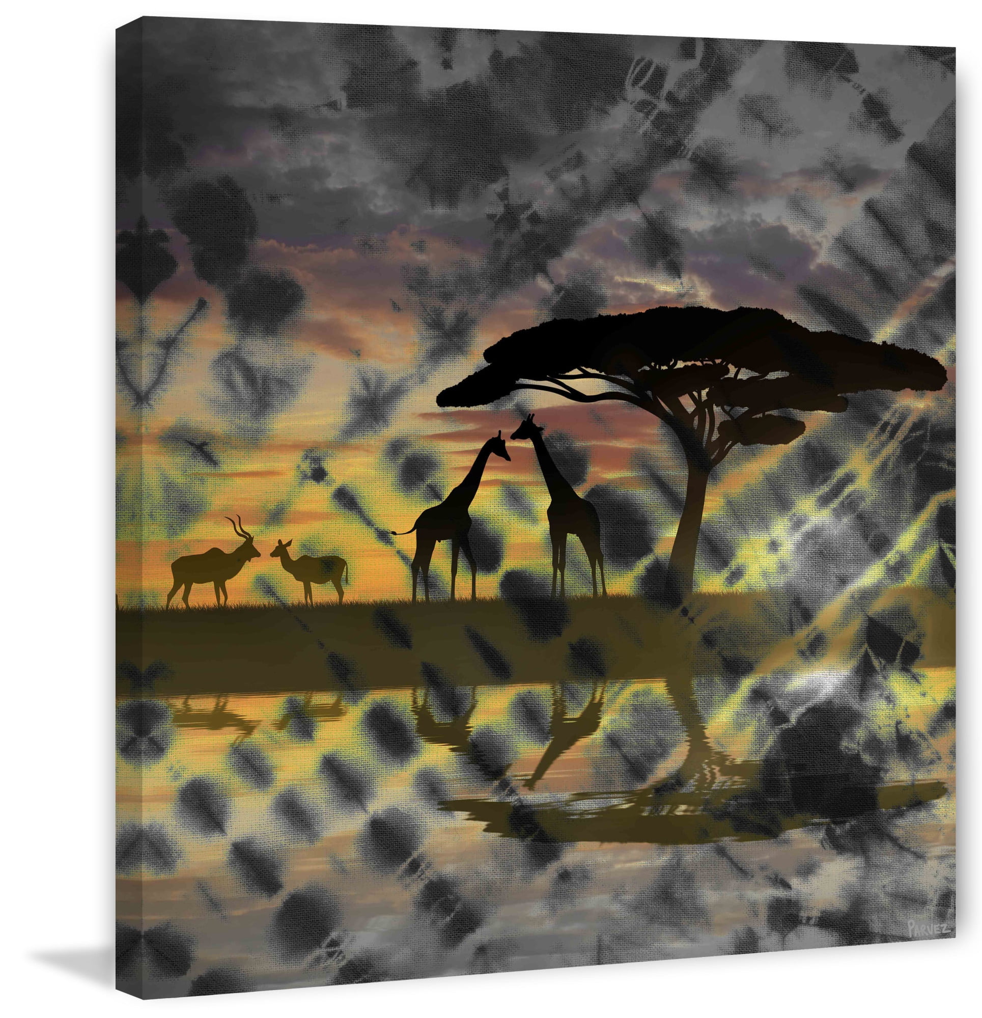 Parvez Taj "Walk at Dusk" Print on Canvas