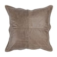 thumbnail image 2 of HomeRoots 522782 22 x 22 in. Taupe Leather Zippered Pillow, 2 of 3