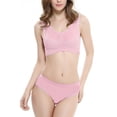 thumbnail image 4 of Support Yoga Bra Women Full-Coverage Bra Feature V-Neck Soft Bra Style W-1464 Pinks 3XL, 4 of 6