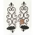 thumbnail image 4 of Set of 2 Black Fleur-De-Lis Candle Wall Sconces 15.5", 4 of 4