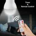FAMKIT 2 Pack LED Solar Light Bulbs with Timer, Outdoor, Home, Chicken