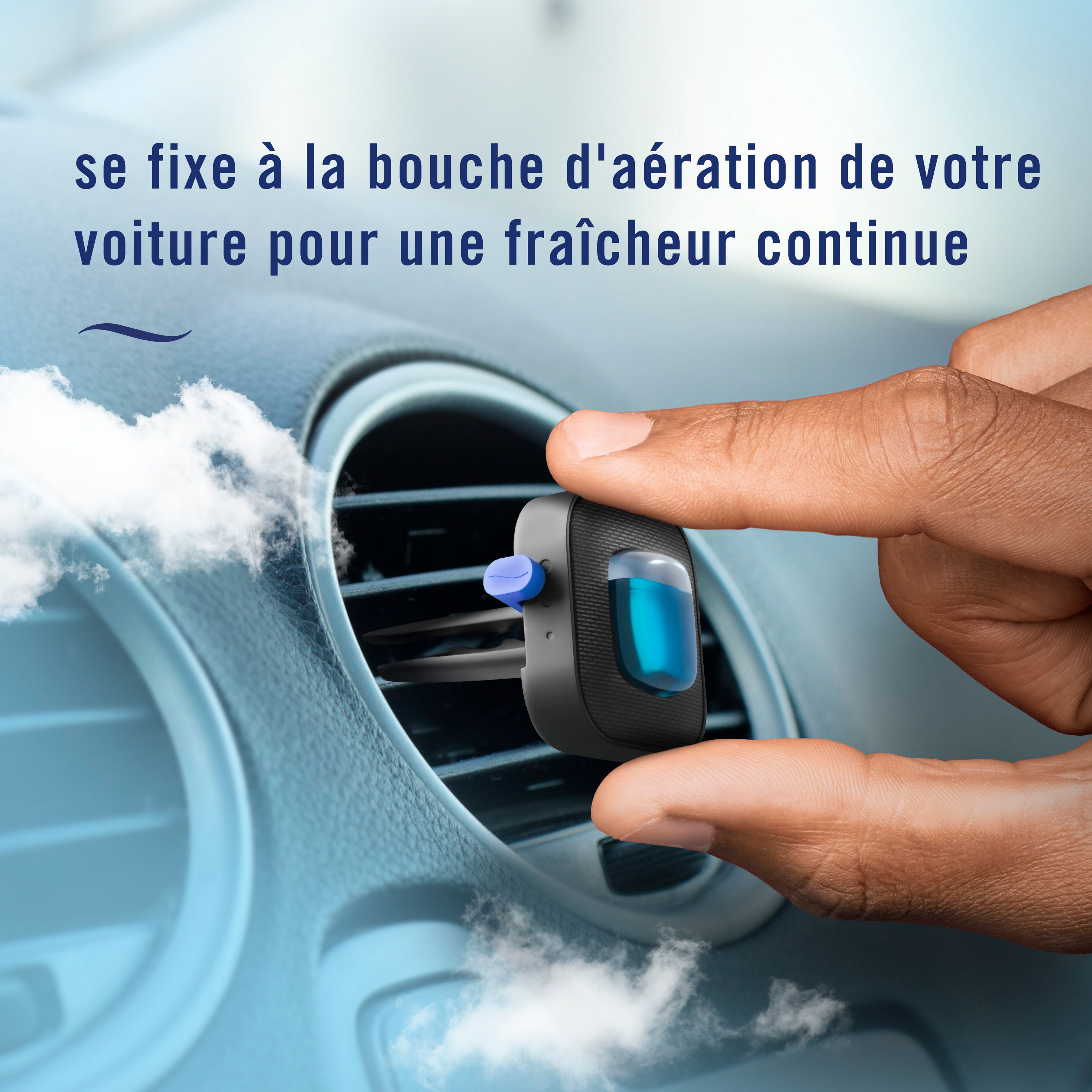 Febreze Car Air Freshener, Odor-Fighting Automotive Vent Clip, Linen & Sky Scent, 2 mL