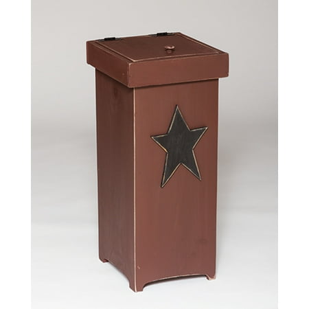 Furniture Barn Usa Primitive Pine Trash Can With Red Rustic Star Furniture Barn Usa Primitive Pine Trash Can With Red Rustic Star