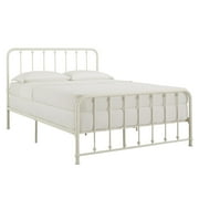 Weston Home Montgomery Spindle Metal Platform Queen Bed, White