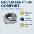thumbnail image 2 of Neck Travel Pillow | Memory Foam Neck Pillow for Comfort on Airplane | Compact and Ergonomic Design for Travel, 2 of 7