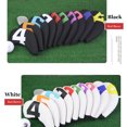 thumbnail image 3 of Soidarity 10 piezas Golf Cover Golf Head Set Golf Headcovers resistentes al desgaste Balck10pcs Golf Blanco10pcs Soidarity OD019680-01, 3 of 6