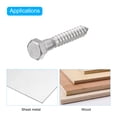thumbnail image 4 of Uxcell Hex Head Lag Screws Bolts, 1/2" x 3" 304 Stainless Steel Partial Thread Wood Screws, 20 Pack, 4 of 7