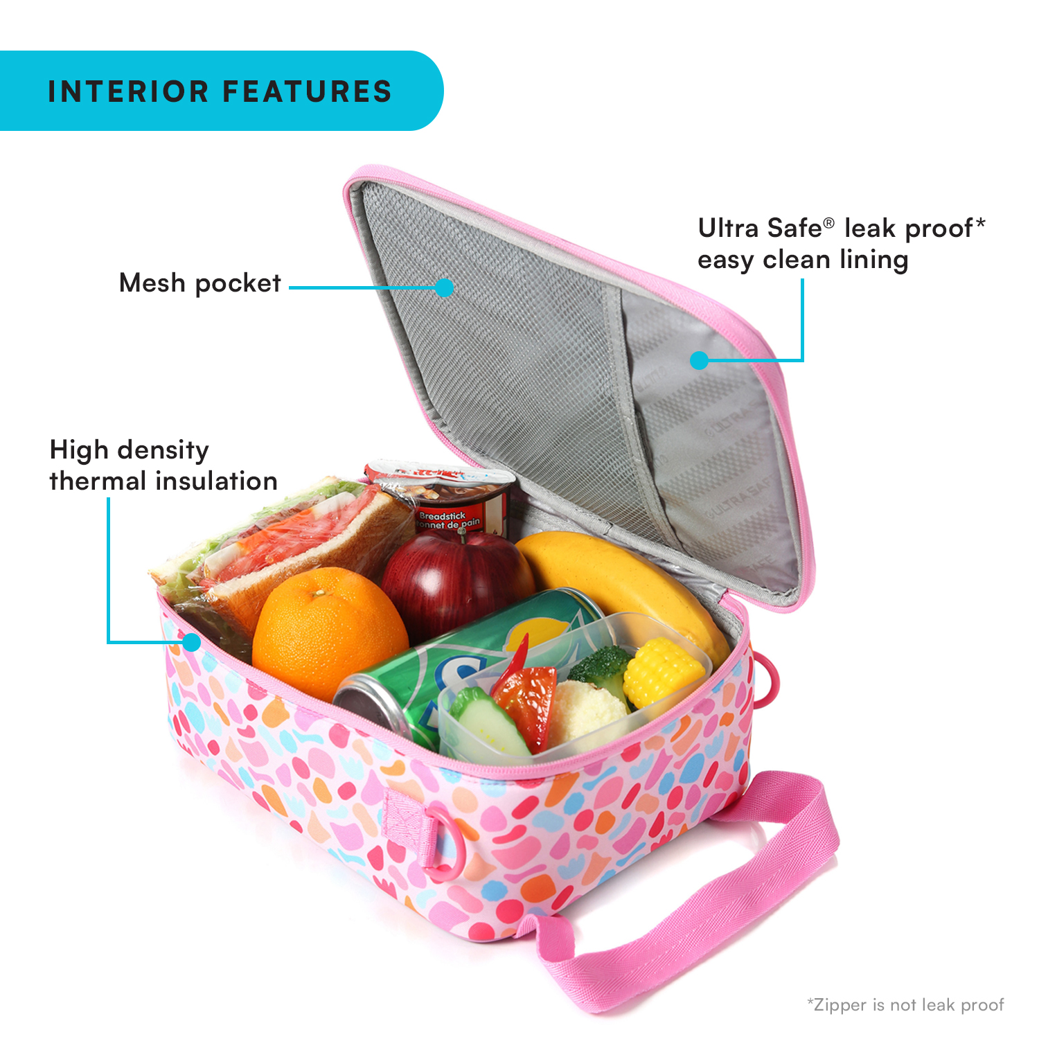 Arctic Zone Urban Lunch Box Combo with Ice Pack and Sandwich Container - Tutti Frutti